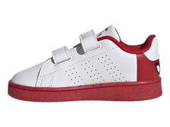 Tenis Adidas Advantage Spiderman Blanco y Rojo para Niño