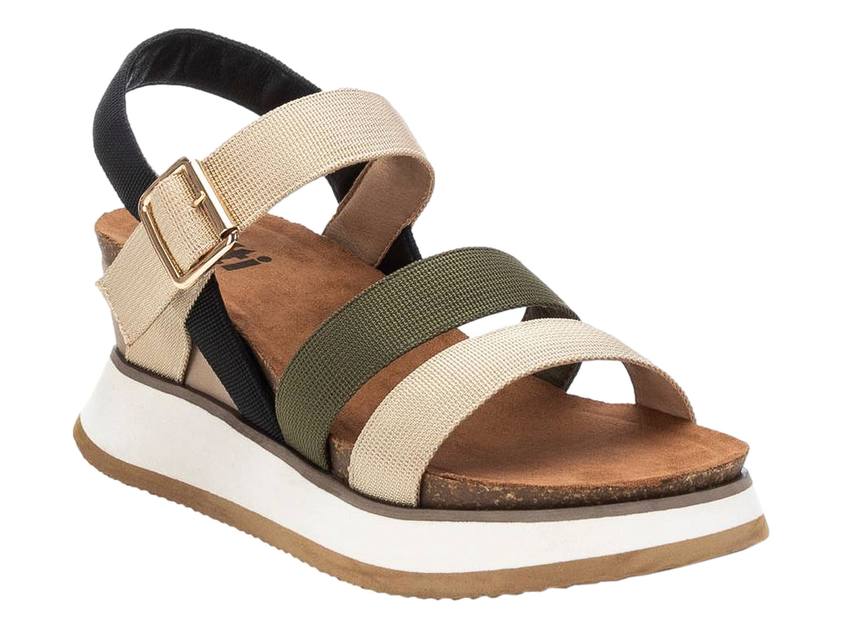 Tenis Xti Plataforma Khaki Dama 140735 Para Mujer