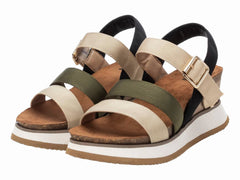 Sandalias de Plataforma XTI Color Kaki para Mujer