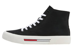Tenis Tommy Hilfiger Tommy Jeans Mid Canvas Negros para Hombre