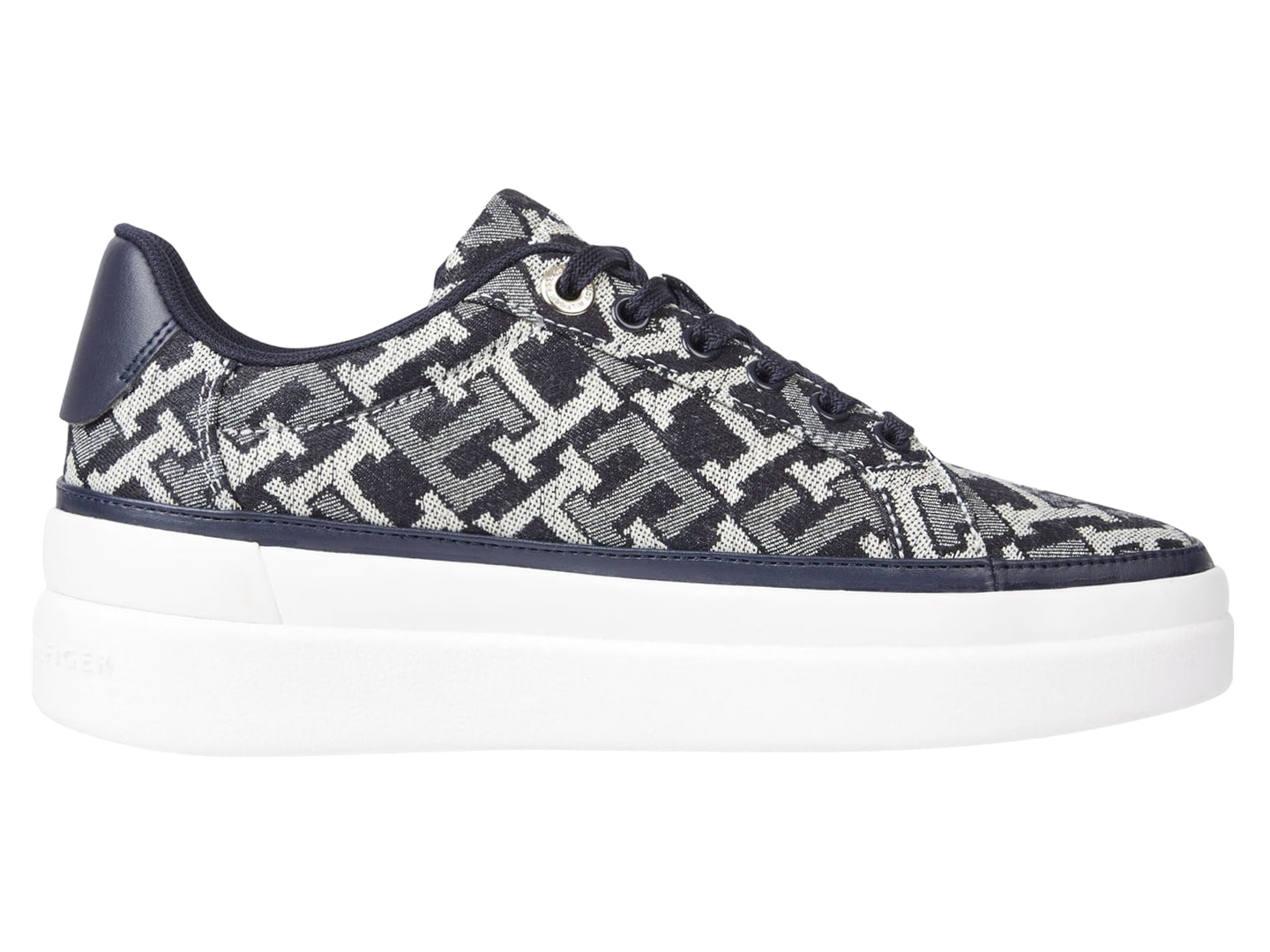 Tenis Tommy Hilfiger Denim Monogram Sneaker W06907 Para Mujer