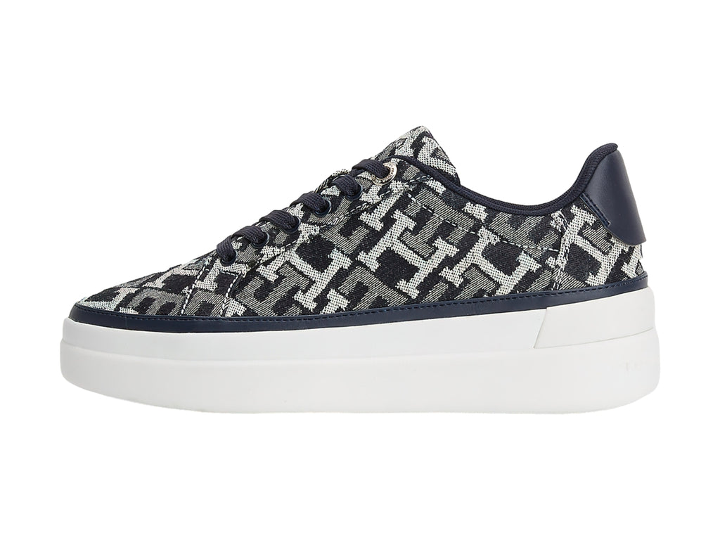 Tenis Tommy Hilfiger Denim Monogram Sneaker W06907 Para Mujer