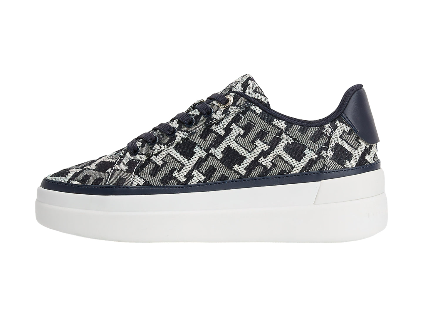 Tenis Tommy Hilfiger Denim Monogram Sneaker W06907 Para Mujer
