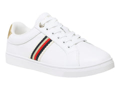 Tenis Tommy Hilfiger Corporate Webbing Blancos para Mujer