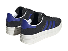 Tenis Adidas Gazelle Bold Negro Azul y Dorado para Mujer