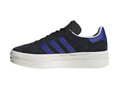 Tenis Adidas Gazelle Bold Negro Azul y Dorado para Mujer