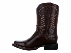 Botas Israel Boots Piel de Lagarto Café para Hombre