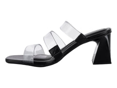 Sandalias Beira Rio Transparentes y Negras para Mujer