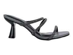 Sandalias de Tacón Beira Rio Negro Brillante Strass