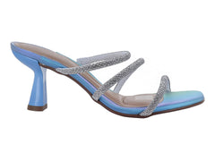Sandalias Beira Rio Plateadas con Cristales para Mujer