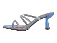 Sandalias Beira Rio Plateadas con Cristales para Mujer