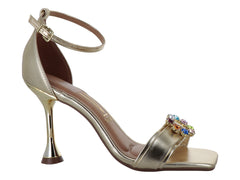 Sandalias de Tacón Alto Vizzano Dorado para Mujer
