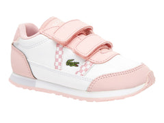 Tenis Lacoste Partner Blanco y Rosa para Niña
