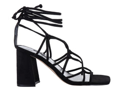 Sandalias Nine West Negras de Tacón para Mujer