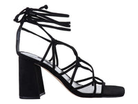 Sandalias Nine West Negras de Tacón para Mujer