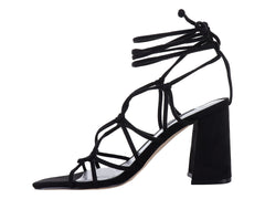Sandalias Nine West Negras de Tacón para Mujer