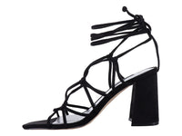 Sandalias Nine West Negras de Tacón para Mujer