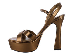Sandalias de Tacón Nine West Dorado para Mujer