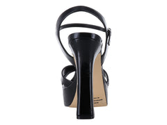 Sandalias Nine West Negro Tacón Alto para Mujer