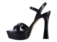 Sandalias Nine West Negro Tacón Alto para Mujer