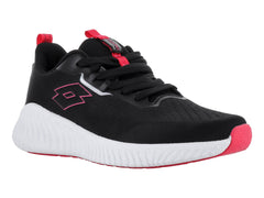 Tenis LOTTO Zanasi Negro con Rosa para Mujer