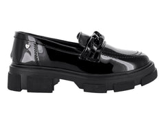 Zapatos Mocasines Teen Bambino Negro Charol para Niña