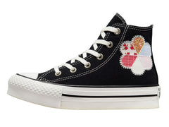 Tenis Converse Chuck Taylor All Star Eva Lift Hi Negro y Rosa para Niña