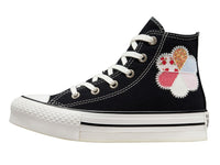 Tenis Converse Chuck Taylor All Star Eva Lift Hi Negro y Rosa para Niña
