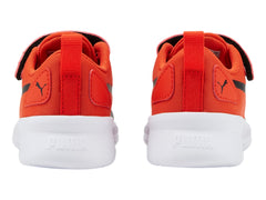 Tenis PUMA Flyer Runner V Naranja y Negro para Niño