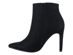 Botines Roze Negros con Destellos para Mujer