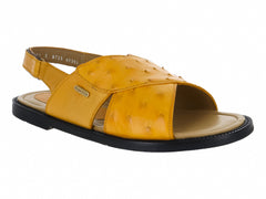 Sandalias Marquez de Leon Cuero de Avestruz Mantequilla para Hombre