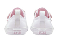 Tenis Converse Chuck Taylor All Star Blanco y Rosa para Niña