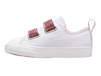 Tenis Converse Chuck Taylor All Star Blanco y Rosa para Niña