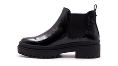 Botines Hispana de Charol Negro para Mujer