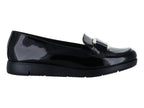 Zapatos Mocasines Clinton Charol Negro para Mujer