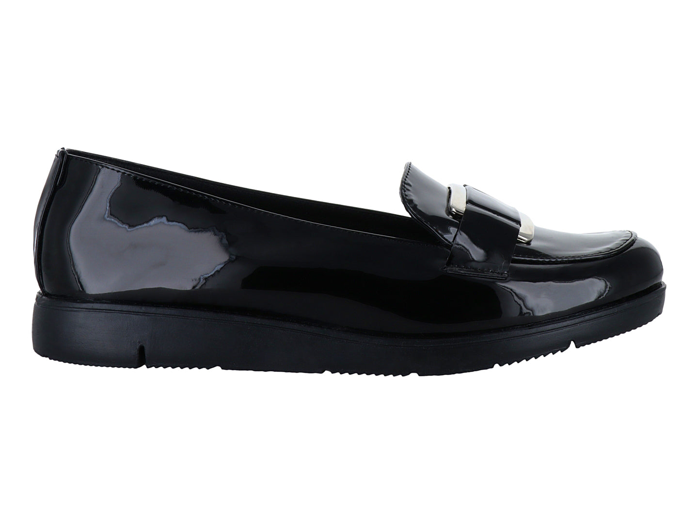 Zapatos Mocasines Clinton Charol Negro para Mujer