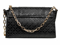 Bolsa de Hombro Ferretina Negro Bomboide para Mujer