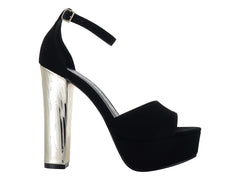 Sandalias de Tacón Clasben Vera Negro para Mujer