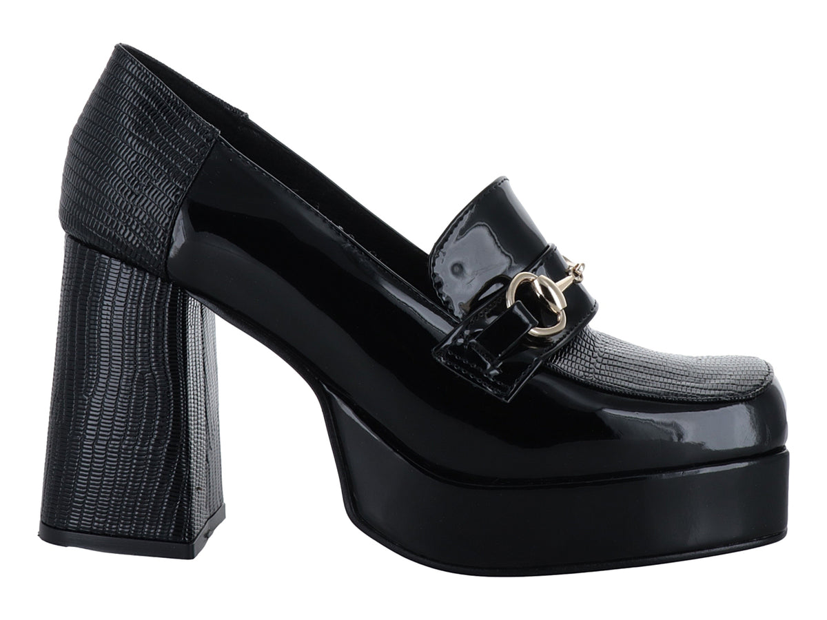 Zapatos de Tacón Luna Rosa Negro para Mujer