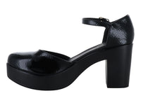 Zapatillas Luna Rosa Negro Charol para Mujer
