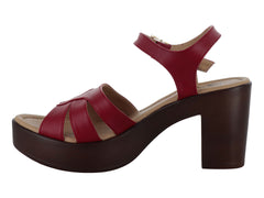 Sandalias Luna Rosa Rojo para Mujer