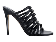 Sandalias Nine West Negras de Tacón Alto para Mujer