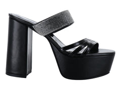 Sandalias de Tacón Roze Negro para Mujer
