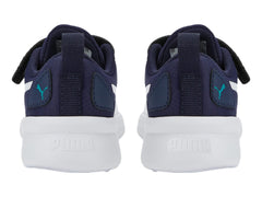 Tenis PUMA Flyer Runner V Azul Marino y Blanco para Niño