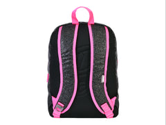 Mochila Barbie YADATEX Negro y Rosa con Acabados Brillantes