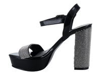 Zapatillas Roze Charol Negro para Mujer