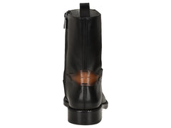 Botas Cuadra de Piel de Venado Negro para Hombre