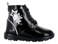 Botas Coqueta de Charol Negro para Niña