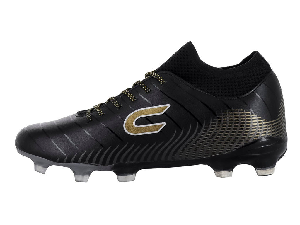 Tenis de Fútbol COURT Negro con Oro para Hombre