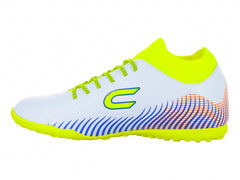 Tenis de Fútbol Court Blanco y Amarillo para Hombre